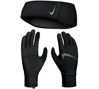 Nike Mens Essential Bandeau et Gants pour Hommes, Noir/argenté, L-XL