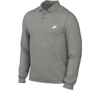 Nike Men's Shirt M NK Club Knit Ls Polo, DK Grey Heather/White, FQ3417-063, L
