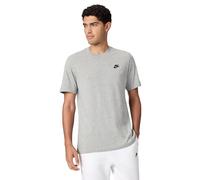 Nike Men's Shirt M NSW Club Tee, DK Grey Heather/Black, AR4997-064, M