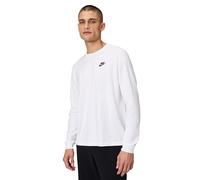 Nike Men's Shirt M NSW Club Tee - Ls, White/Black, AR5193-100, 2XL