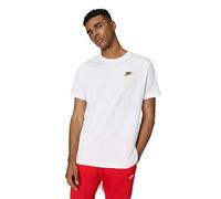 Nike Men's Shirt M NSW Club Tee, White/Black/University Red, AR4997-100, 3XL