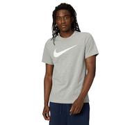 Nike Men's Shirt M NSW Tee Icon Swoosh, DK Grey Heather/White, DC5094-063, XL
