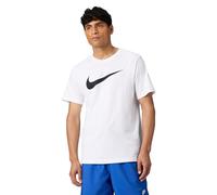 Nike Men's Shirt M NSW Tee Icon Swoosh, White/Black, DC5094-100, 2XL