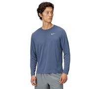 Nike Miler Dri-Fit UV Haut de Course à Manches Longues pour Homme, Bleu diffusé/Argent réfléchissant, FB7070-491, M