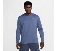 Nike Miler Dri-Fit UV Haut de Course à Manches Longues pour Homme, Bleu diffusé/Argent réfléchissant, FB7070-491, S