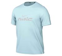 NIKE Miler Flash Haut De Running À Manches Courtes Dri-Fit UV pour Homme, Glacier Blue/Reflective Silv, IB4127-474, M