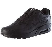 NIKE Mixte AIR Max 90 LTR (GS) Sneaker, Black/Black-Black-White, 38.5 EU