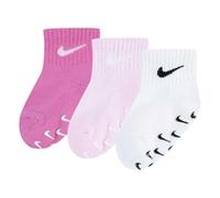 Nike Mixte Bébé 3pk Gripper Qtr Chaussettes, Magic Flamingo, 12-24 Mois EU