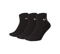 Nike Mixte Cush - 3p Value Socquettes, Noir (Black/White 001), M EU