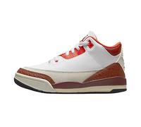 NIKE Mixte Enfant 3 Retro Se PS Basket, Blanc Noir Mars Stone Team Orange, 31.5 EU