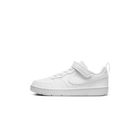 Nike Baskets Court Borough Low Recraft pour enfant blanches, lacets et velcro DV5457-106