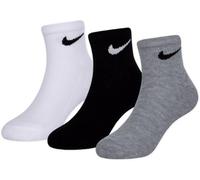 Nike Mixte Enfant Cushioned Ankle Un0026 3 Paires De Chaussettes, BLANC/GRIS/NOIR-W2F, Taille Unique EU