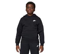 Nike Mixte Enfant K NSW Club FLC HDY Lbr Hooded Long Sleeve Top, Black/White, 8-9 Ans EU