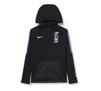 Nike Mixte enfant Km Y Nk Dry Hoodie Sweatshirt à capuche, Black/Fierce Purple/(Hologram), 8 ans EU