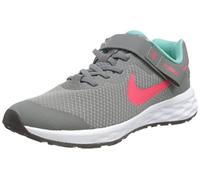 Nike Mixte enfant Revolution 6 Flyease Little Kids Easy On Off Shoes, Smoke Grey Siren Red Washed Teal, 31.5 EU