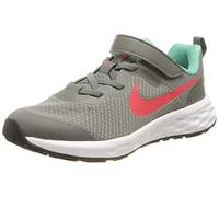 Nike Mixte Enfant Revolution 6 Shoes, Gris Smoke Grey Siren Red Washed Teal, 38 EU