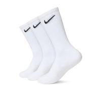 Nike Everyday Cush Crew Chaussettes De Sport Pack De 3-Blanc,Noir, Taille 34-38