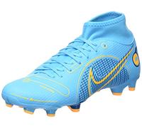 Nike Mixte Mercurial Superfly 8 Academy MG Multi-Ground Soccer Cleats, Chlorine Blue Laser Orange Marina, 45.5 EU