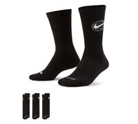 Nike Mixte Nike Everyday Crew Socks, black/white, XL EU