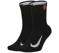 Chaussettes de tennis mi-mollet rembourrées NikeCourt Multiplier (2 paires) Noir/Noir 34-38
