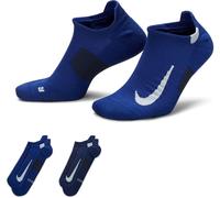 Nike Multiplier Running No-Show Socks (2 Pairs) Marine/Blanc SM (2,5-5) Unisex