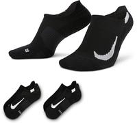 Nike Multiplier Running No-Show Chaussettes De Running Pack De 2 Unités - Noir , Blanc, Taille 46-50