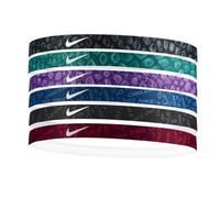 Nike N.000.2545.031.OS Lot de 6 Bandeaux imprimés Noir/géode Bleu Sarcelle/Blanc Taille Unique