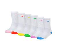 Nike Kids Nhn Smiley Crew Socks 6 Pairs Blanc EU 23 1/2-27 Enfants