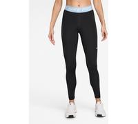 Nike Nike Black Celestine Blue Pro Mid Rise Mesh Panelled Leggings