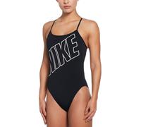 Nike Nike Black Hydrastrong Logo Graphic Print Adjustable Crossback Swimsuit