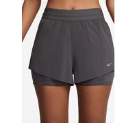 Nike Nike Black Swift Dri-FIT Mid Rise 2-In-1 Running Shorts Black X-Small