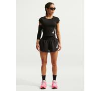 Nike Nike Black Swoosh Run Dri-FIT Short Sleeve Running Top