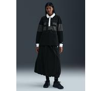 Nike Nike Black Womens Long-Sleeve Graphic Polo Shirt Black Small