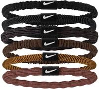 Nike Nike Brown Flex Hair Tie 6 Pack Brown One