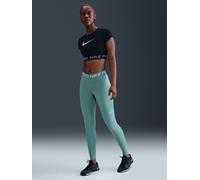 NIKE Pantalon de sport 'Pro' turquoise / blanc, Taille M