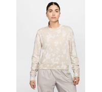 Nike Nike Light Wood Natural Sportswear French Terry Floral Print Crew-Neck Sweatshirt