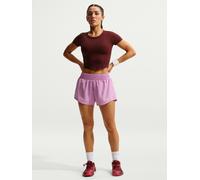 Nike Nike Magenta Pink One Dri-FIT Mid Rise 3 Inch Brief Lined Shorts Magenta Pink L (EU 44-46)