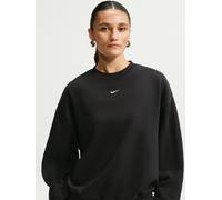 Nike Nike Total Black Studio Fleece Oversized Crew Neck Sweat Top