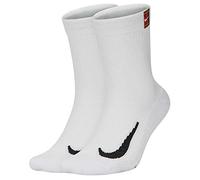 Nike NikeCourt Multiplier Cushioned Crew Chaussettes de Tennis Mixte, Blanc, XL