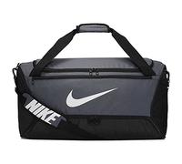 Nike NK BRSLA M Duff-9.0 Sac de Gym Mixte Adulte, Gris (Flint Grey/Black/White), Taille M (60 Litres)