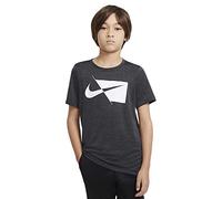 Nike NK Dry HBR SS Top Mixte Enfant, Noir/Blanc, XL