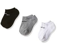 Nike No Show 3 Pair Shirt, White/DK Grey Heather, Taille Unique Mixte