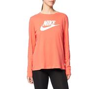 Nike NS T-Shirt Essential Ls Icon FTR Sweatshirt Women's, Magic Ember/White, L