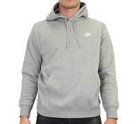 Nike NSW Club Hoodie PO BB Homme, Gris (DK Grey Heather/Matte Silver/W)_S
