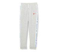 Nike NSW FLC Swoosh Pantalon pour garçon Gris chiné/Bright Crimson XS