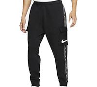 Nike NSW Repeat Pantalon, Noir/Blanc, XL Homme