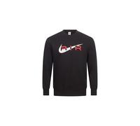 Nike NSW SW AIR Crew Fleece BB Sweatshirts, Noir / (Rouge université), L Homme