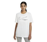 Nike NSW Tee Boy Swoosh Femme, Blanc, XL