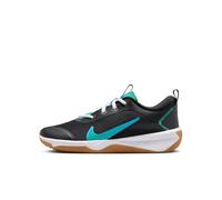 NIKE Omni Multi-Court Hallenschuh Für Ältere Kinder Chaussures unisexes pour enfant, Noir émeraude Transparent Cristal Bleu, 33.5 EU