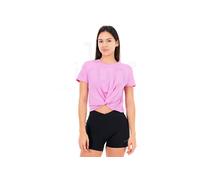 Haut à manches courtes Dri-FIT Nike One Classic Twist pour femme Light Magenta/Blanc S (FR 38-40)
